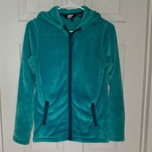 Lands' End Kids Turquoise Fleece Hoodie